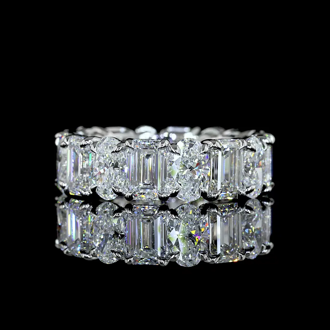 6.7 Cts Platinum Mix Shape Eternity Band Eternity Band