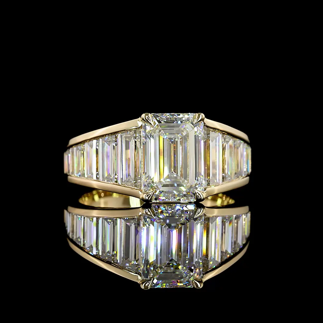 4.49 Cts 14k Yellow Gold Mix Shape Special Ring