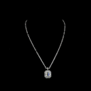 6.8 Cts 9k White Gold - 14k White Gold Emerald Shape Pendant Pendant