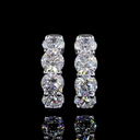 2.99 Cts 14k White Gold Round Shape Huggies Earring
