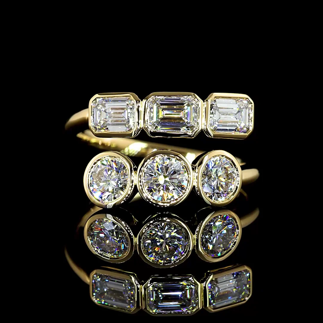 1.78 Cts 14k Yellow Gold Mix Shape Special Eternity Band