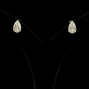 2.44 Cts 14k Yellow Gold Pear Shape Studs Earring