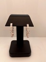 5.53 Cts 14k Rose Gold Radiant Shape Hoops Earring