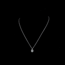 1.58 Cts 14k White Gold Antique Cushion Shape Solitaire Pendant