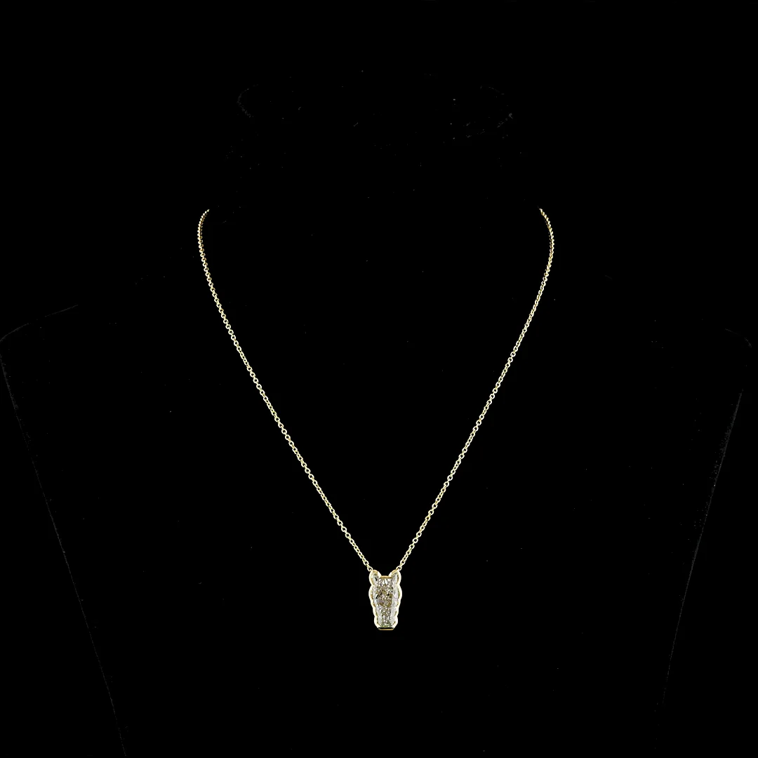 4.27 Cts 18k Yellow Gold Horse Shape Symbol Pendant