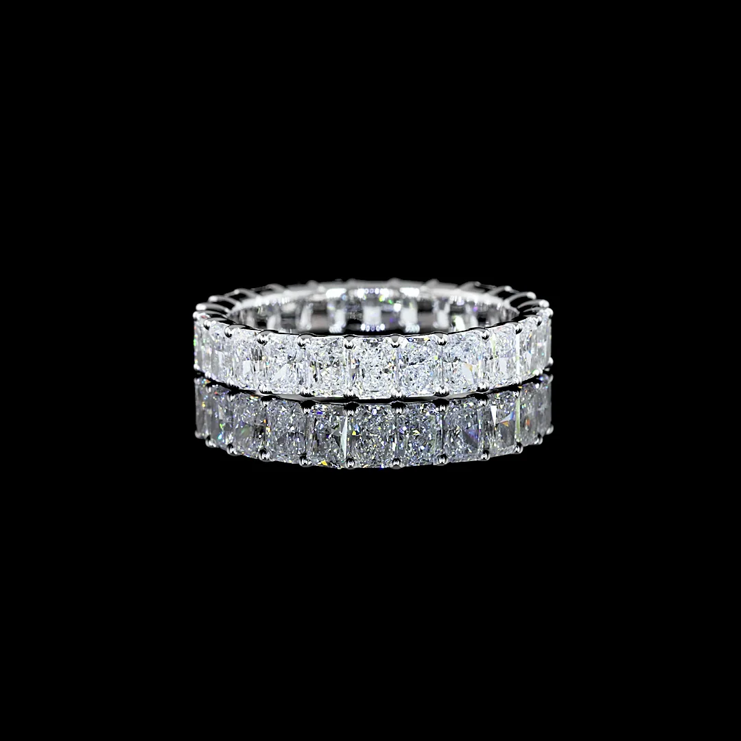 2.6 Cts 14k White Gold Radiant Shape Eternity Band Eternity Band