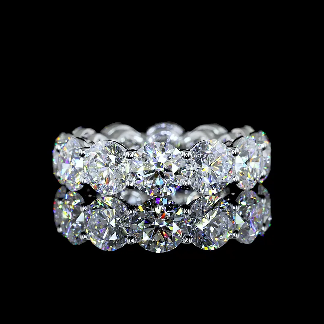 8.5 Cts 14k White Gold Round Shape Eternity Band Eternity Band