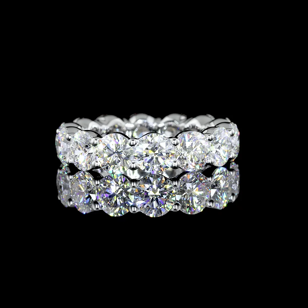 6.2 Cts 18k White Gold Round Shape Eternity Band Eternity Band