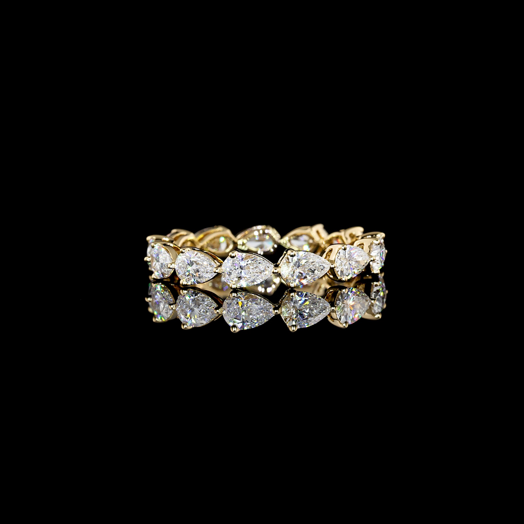 2.02 Cts 18k Yellow Gold Pear Shape Eternity Band Eternity Band