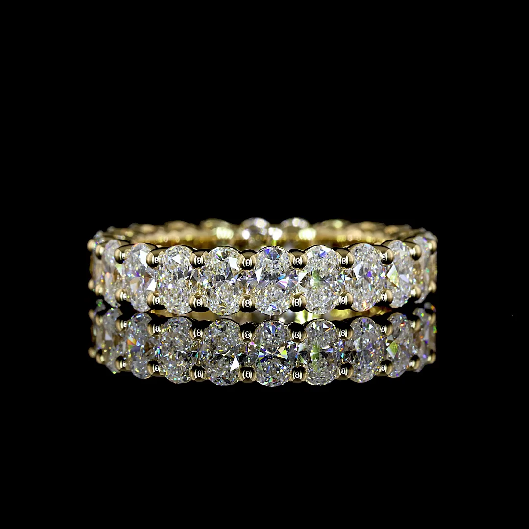 2.51 Cts 14k Yellow Gold Oval Shape Eternity Band Eternity Band
