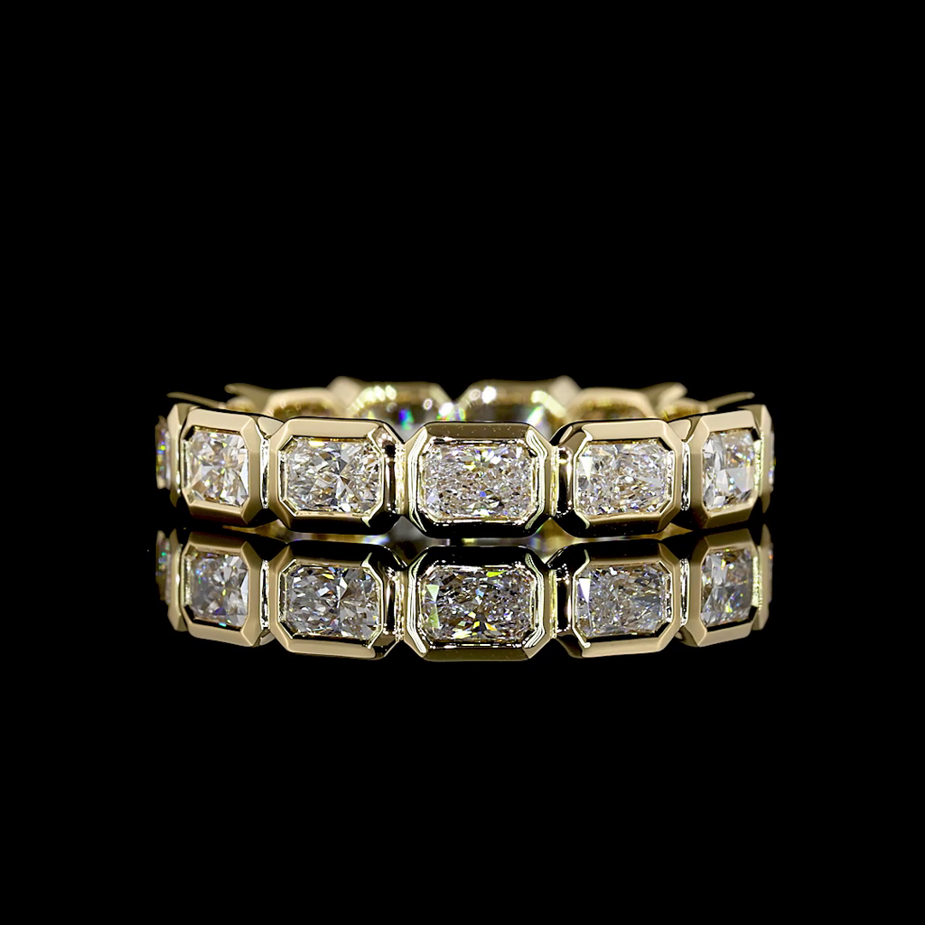 1.47 Cts 14k Yellow Gold Radiant Shape Eternity Band Eternity Band