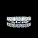 1.06 Cts Platinum Radiant Shape Half Eternity Eternity Band