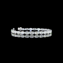 15.04 Cts 14k White Gold Oval Shape Tennis Bracelet