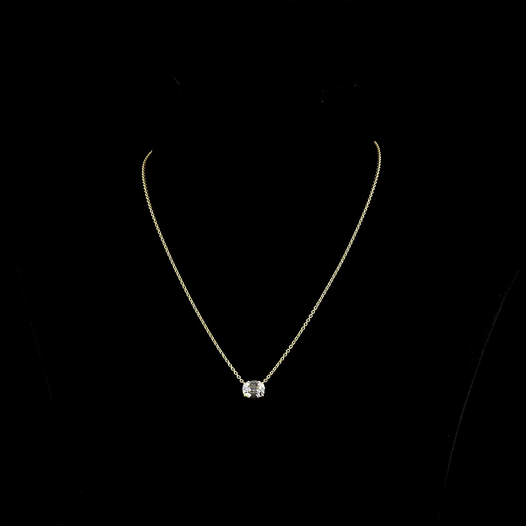 2.07 Cts 18k Yellow Gold Cushion Brilliant Shape Solitaire Pendant