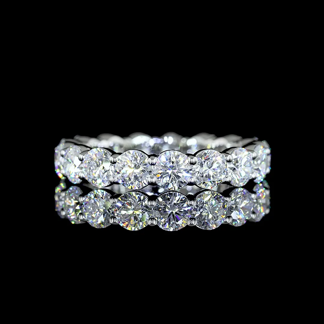 2.38 Cts Platinum Round Shape Eternity Band Eternity Band