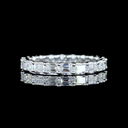 1.83 Cts Platinum Emerald Shape Eternity Band Eternity Band