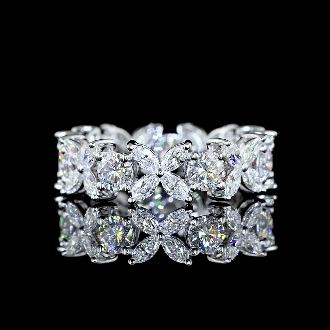 2 Cts 18k White Gold Mix Shape Eternity Band Eternity Band