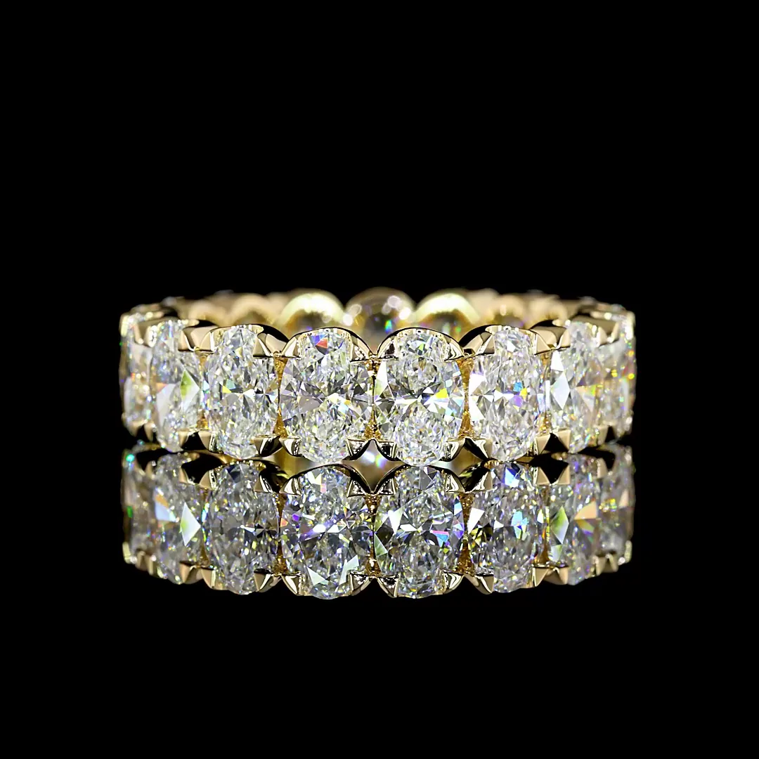 5.35 Cts 14k Yellow Gold Oval Shape Eternity Band Eternity Band