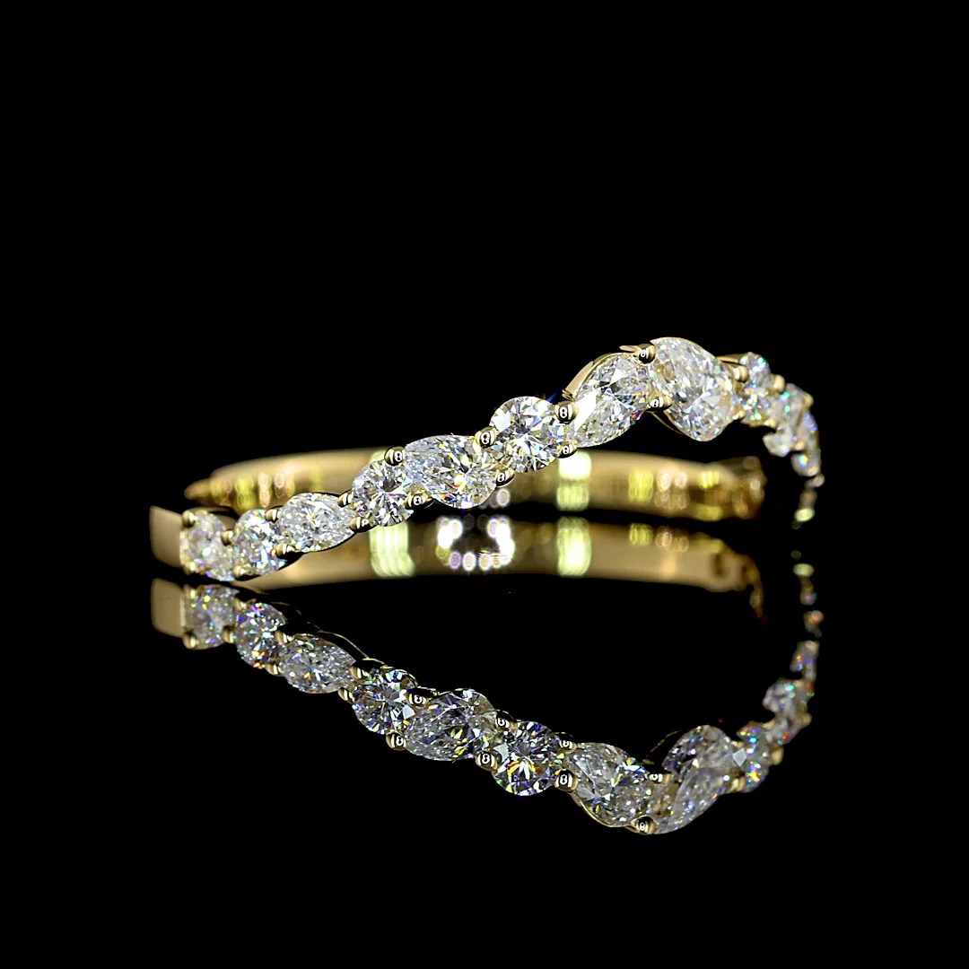 0.45 Cts 14k Yellow Gold Mix Shape Special Eternity Band