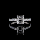 0.81 Cts Platinum Round Shape Hidden Halo Ring
