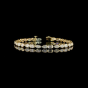 5.27 Cts 14k Yellow Gold Mix Shape Tennis Bracelet