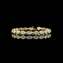 15.51 Cts 14k Yellow Gold Oval Shape Tennis Bracelet