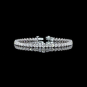 6.96 Cts 14k White Gold Mix Shape Tennis Bracelet