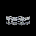 0.63 Cts 18k White Gold Marquise Shape 3/4 Band Eternity Band