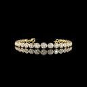 6.18 Cts 14k Yellow Gold Round Shape Tennis Bracelet