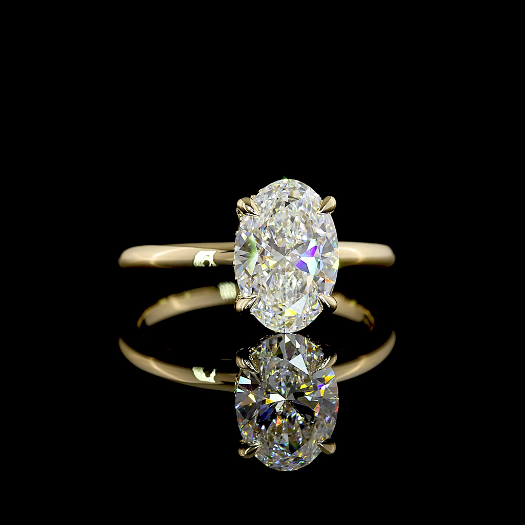 2.2 Cts 14k Yellow Gold Mix Shape Solitaire Ring