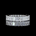 4.02 Cts 18k White Gold Radiant Shape Eternity Band Eternity Band