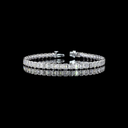 6.83 Cts 14k White Gold Emerald Shape Tennis Bracelet