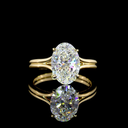 2.53 Cts 14k Yellow Gold Oval Shape Solitaire Ring