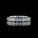 1.04 Cts 14k White Gold Baguette Shape 3/4 Band Eternity Band