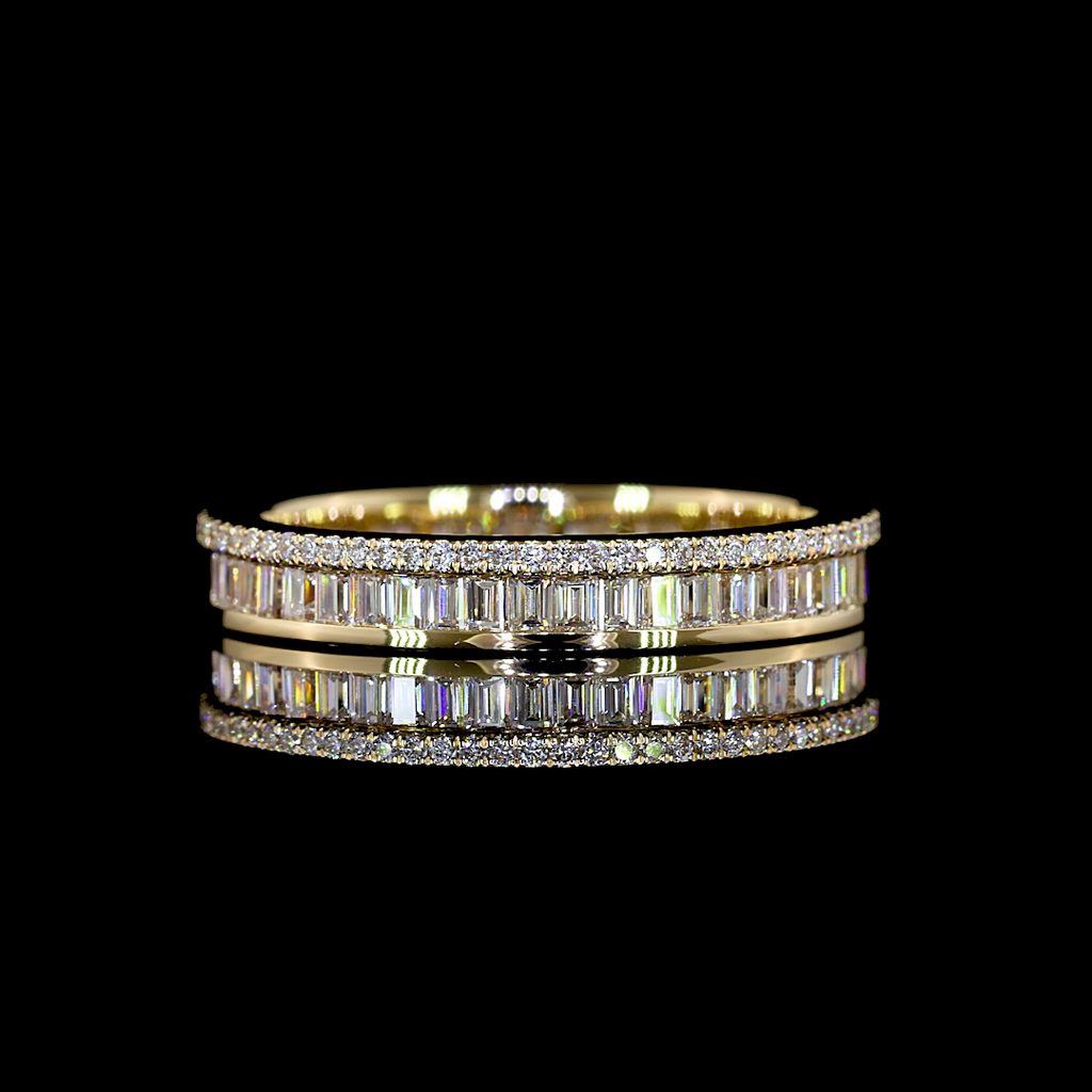 1.01 Cts 14k Yellow Gold Mix Shape Eternity Band Eternity Band