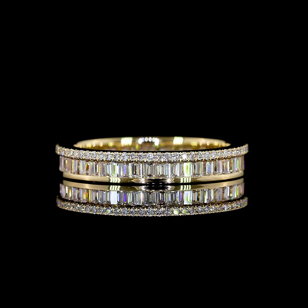 1.01 Cts 14k Yellow Gold Mix Shape Eternity Band Eternity Band