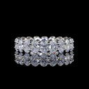 2.1 Cts Platinum Oval Shape Eternity Band Ring