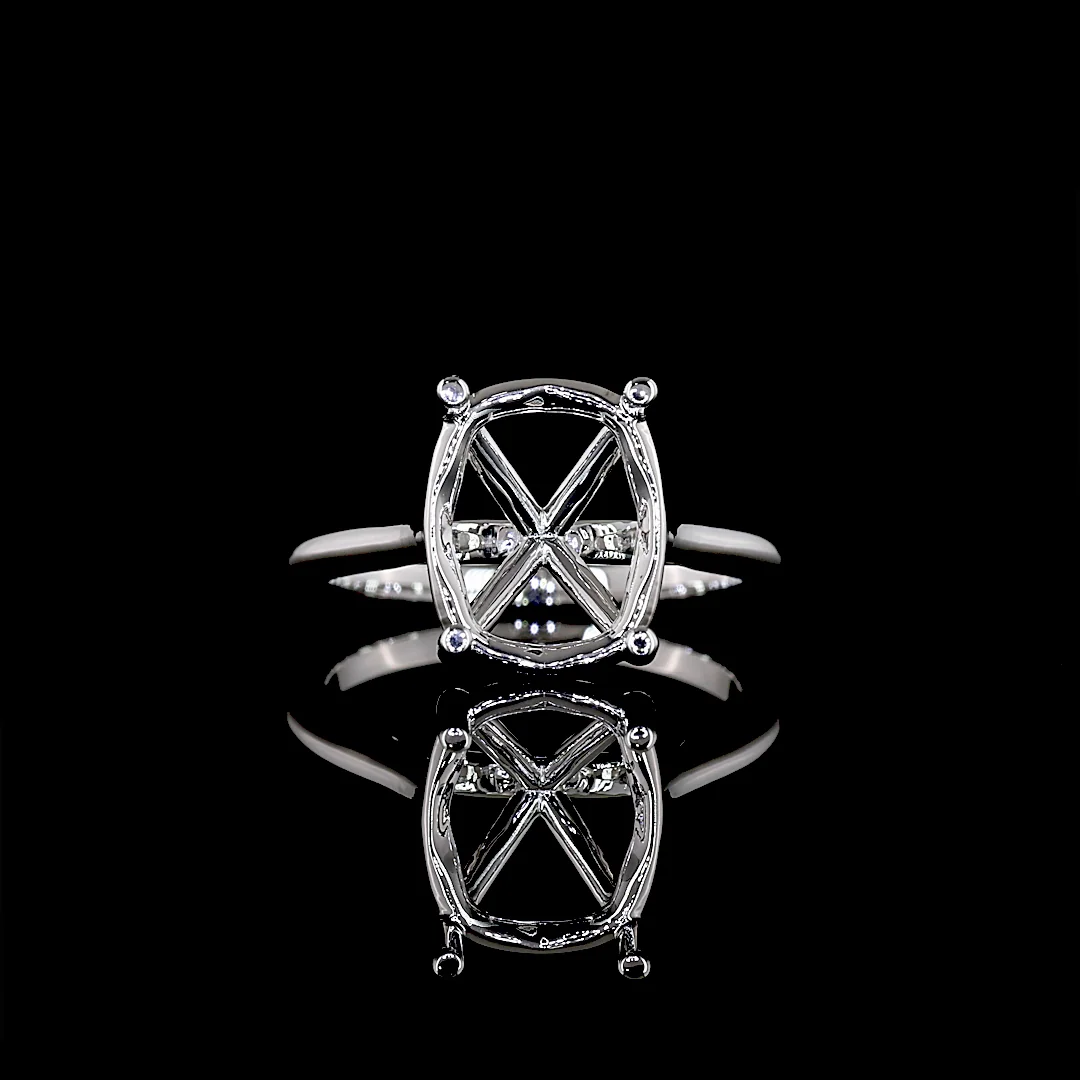 0 Cts Platinum Shape Solitaire Ring