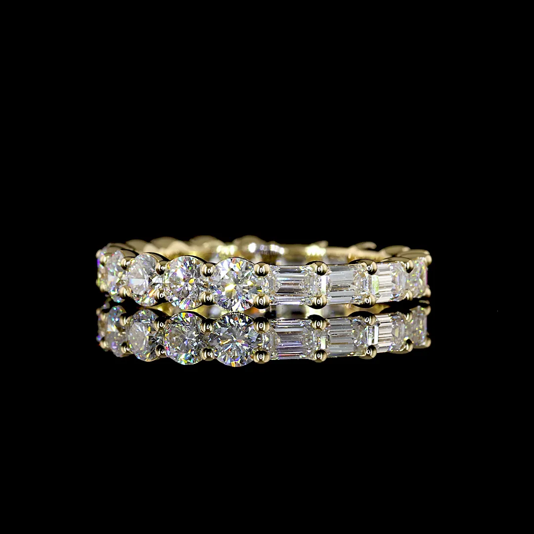 1.95 Cts 14k Yellow Gold Round Shape Eternity Band Eternity Band