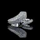 0.67 Cts 18k White Gold Round Shape Special Ring