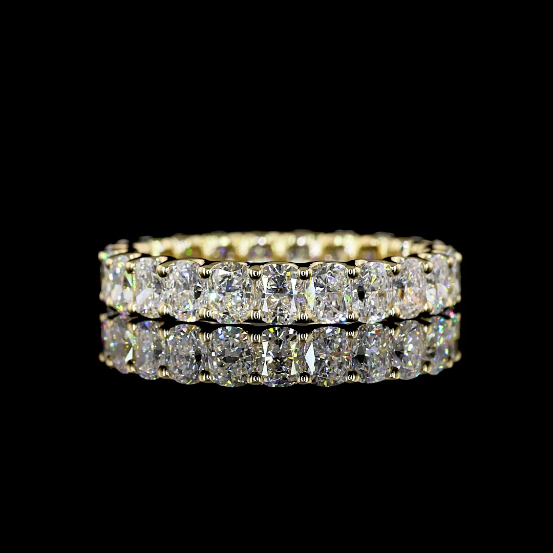 2.31 Cts 14k Yellow Gold Cushion Brilliant Shape Eternity Band Eternity Band