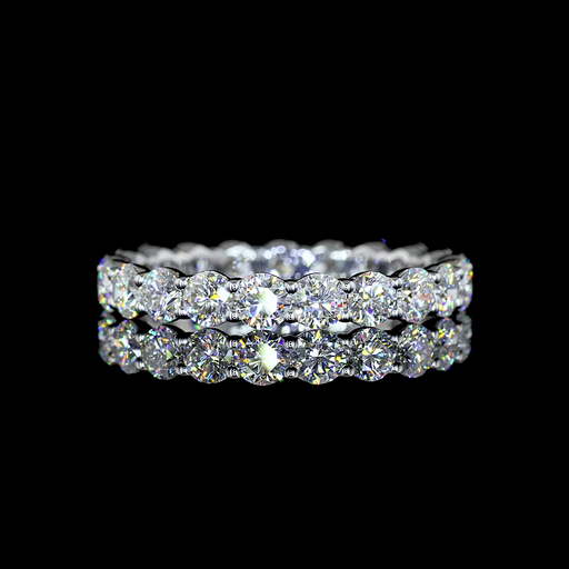 [EBSLRD200P] 2.01 Cts Silver Round Shape Eternity Band Eternity Band