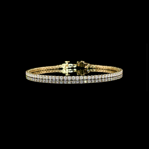 [BC14YTSRD275P] 2.8 Cts 14k Yellow Gold Round Shape Tennis Bracelet