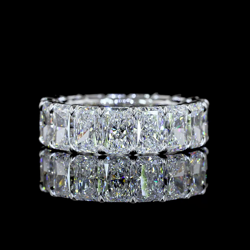 [EB14WRAD850PNS] 8.66 Cts 14k White Gold Radiant Shape Eternity Band Eternity Band