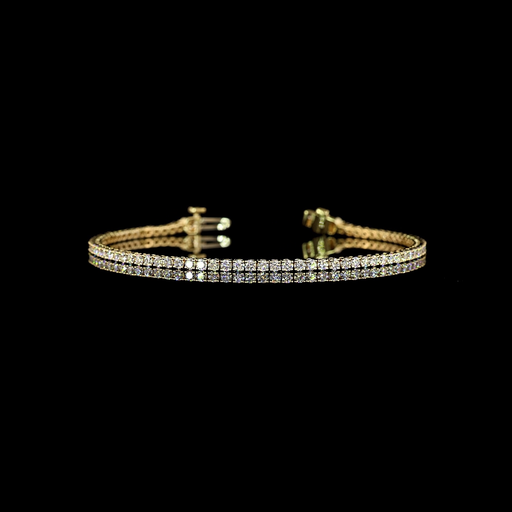 [BC14YTSRD200P] 2.22 Cts 14k Yellow Gold Round Shape Tennis Bracelet