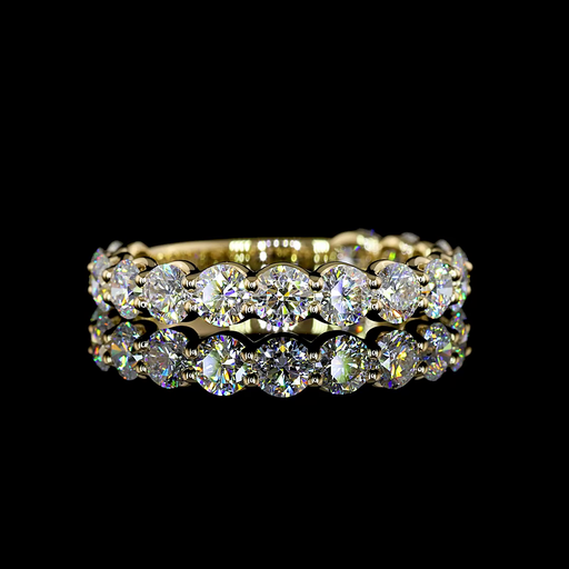 [EB14Y3/4RD175UP] 1.97 Cts 14k Yellow Gold Round Shape 3/4 Band Eternity Band
