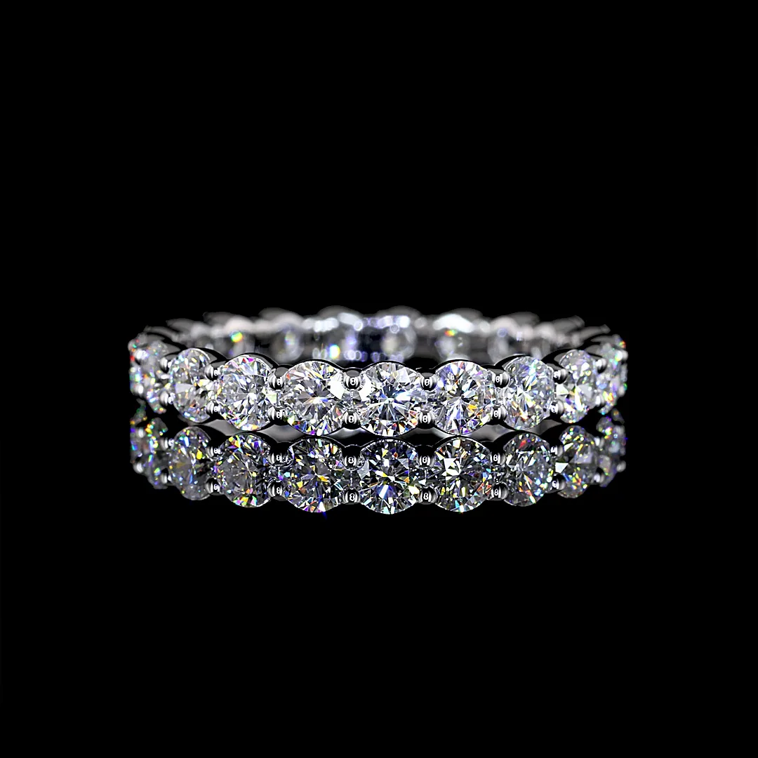 1.95 Cts 14k White Gold Round Shape Eternity Band Eternity Band