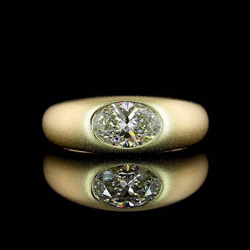[RG14YSOOV100FEW] 1.23 Cts 14k Yellow Gold Oval Shape Solitaire Ring