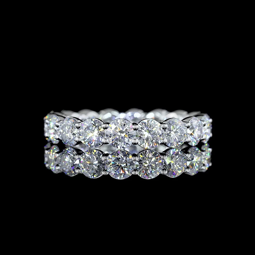 3.11 Cts 14k White Gold Round Shape Eternity Band Eternity Band