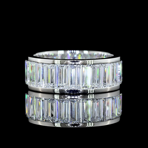 [EBPBAG650CNS] 6.5 Cts Platinum Baguette Shape Eternity Band Eternity Band